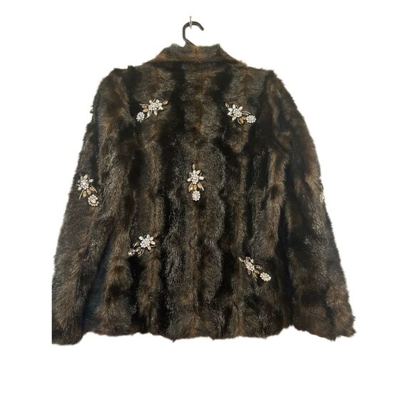 Zara Black and Brown Faux Fur Jacket - Picture 2 of 4